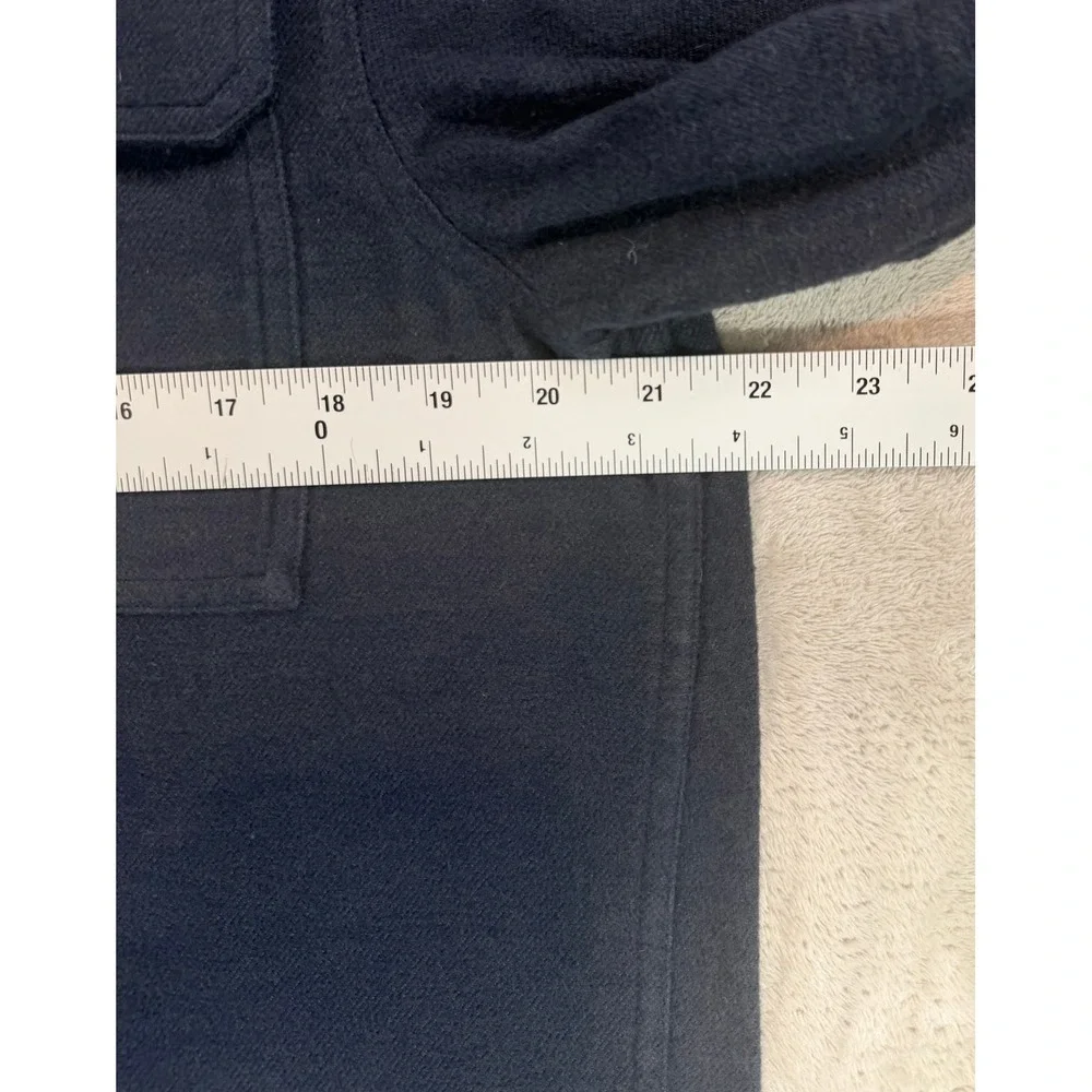 The North Face Mens Button Up Shirt Flannel Long Sleeve Navy Blue Medium